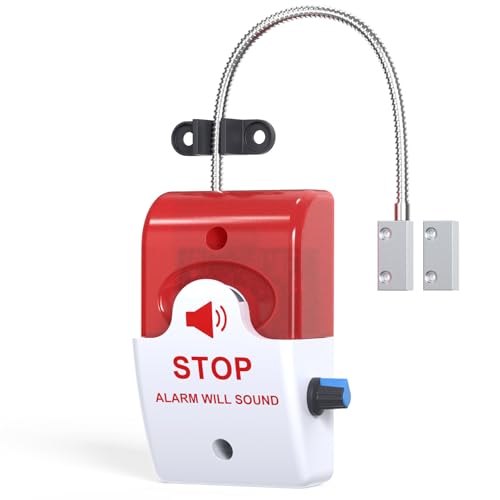 Exit Stopper Door Alarm with 110dB Siren, Emergency Exit Security Device, Easy Installation, Battery Powered, Magnetic Sensor for Unauthorized Entry Prevention, Home, Warehouse, Office, Retail Use