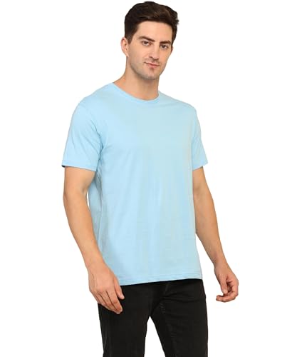 Image of Unisex Round Neck Plain T-Shirt | Combed Bio-Washed Ring Spun Cotton for Men & Women, Short Sleeves