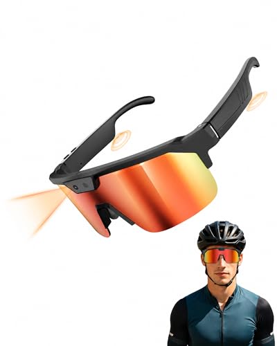 Image of AI Smart Glasses with Camera 4K, Video Recording Glasses with EIS & OIS Stabilization,Polarized Sunglasses,ChatGPT Voice Assistant, 139-Lang Translation,Open Ear Earbuds for Cycling /Skiing /Baseball