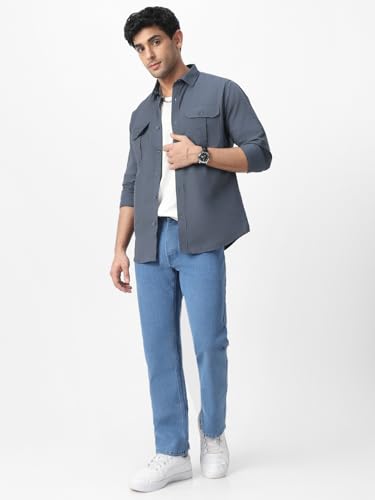 Image of Urbano Fashion Men's Cotton Full Sleeve Regular Fit Casual Solid Shirt
