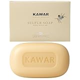 KAWAR Dead Sea Sulfur Soap with Olive Oil, Relief Skin Conditions Such as Acne, Psoriasis, Eczema & Blackheads, for Oily to Normal Skin, Vegan Soap Bar for Men & Women, 4.2 oz
