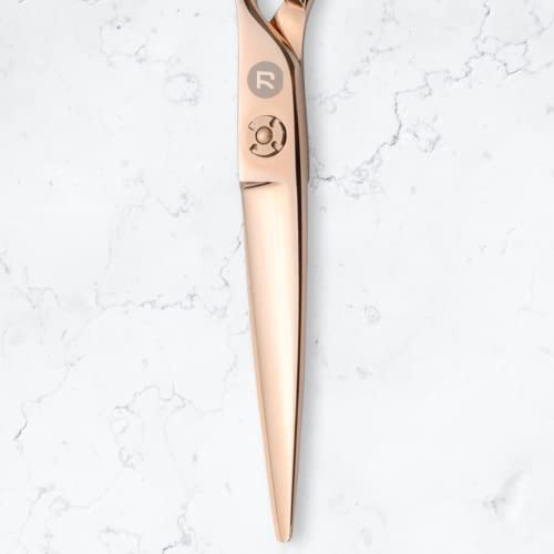 Saki Shears Natsukashii Rose Gold Hair Cutting Scissors - Titanium Gold Polished Finish - Sharp Cutting Blades Crafted From Japanese Steel #TOP2