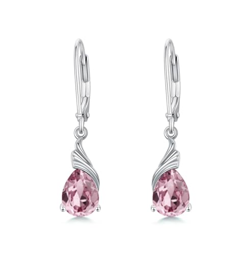 Boucles d'oreilles pendantes pierre de naissance femme fille, bijou d'oreilles