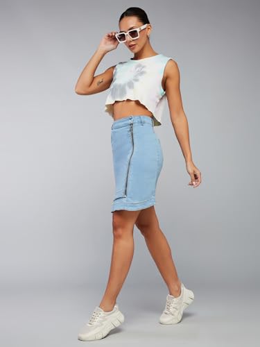 Image of Dolce Crudo Women's Regular High Rise Stretchable Denim Shorts