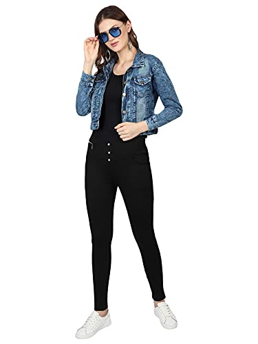 DNEXT Women Denim Jacket Full Sleeve for Girls