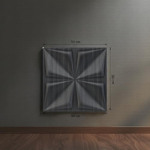 Image of Kayra Decor 3D PVC Wall Panel Bloom Design, Grey Pine Wood Color 19.7 inch x 19.7 inch (Pack of 18) - Covers 48.51 Sq. Ft.