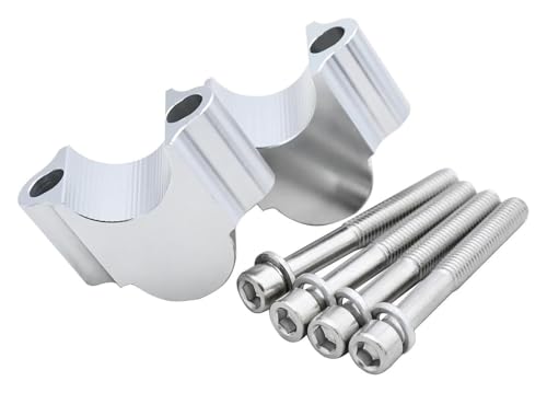 QGMKMVZZBK Motorrad Lenkererhöhung Für BMW Für R1300GS 1250GS Für R1200GS Für R1200R Für F700GS Bar Montieren Griff 28mm 22mm Halterung Motorrad Lenker Riser(Silver 22mm)