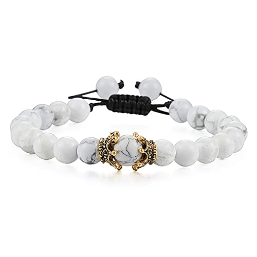 Bracelets en pierre naturelle de 8 mm avec finitions tissées main