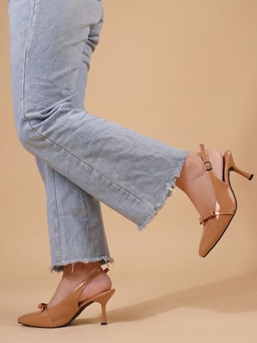 Image of TRYME Women's Elegant Stiletto Heel Sandals Slip-On Design Fashion High Heels for Formal Casual Occasions