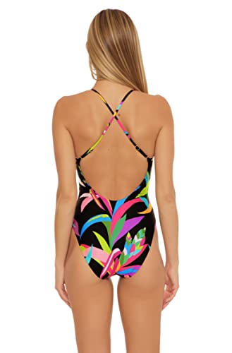 Trina Turk Women's Birds of Paradise Cut-Out One Piece Swimsuit, Floral Print, V Neck, Bathing Suits3