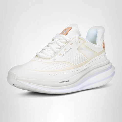 Cole Haan Cole Haan Women's Originalgrand Quadstar Running Sneakers, Ivory/Natural Vachetta/Optic White, 6-B US