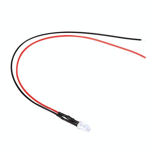 Luces de diodo LED, 10Pcs 12V 0.06W 5mm LED Light Cable Diodo...