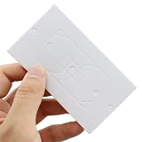 QINEHONS 30 PCS Electrical Outlet Insulation Pads, Wall Plate Outlet Sealers, 3mm Extra Thick 1-Gang Outlet Insulators Draft Sealers for Light Switch Covers, White