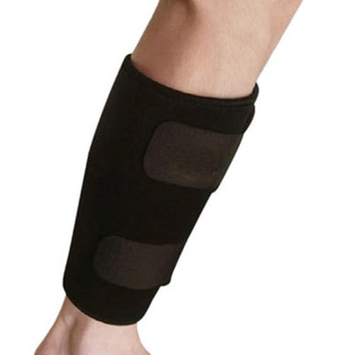 PartyKindom Adjustable Compression Calf Sleeve Breathable Support Guard for Calves Protective Wrap for Running Basketball and Sports Activities Single Black