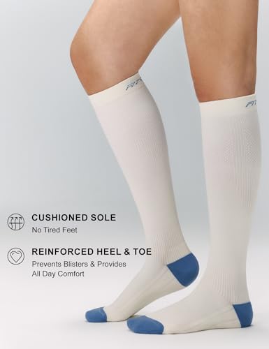 Image of FITRELL 3 Pairs Compression Socks for Women and Men 20-30mmHg-Circulation Support Socks