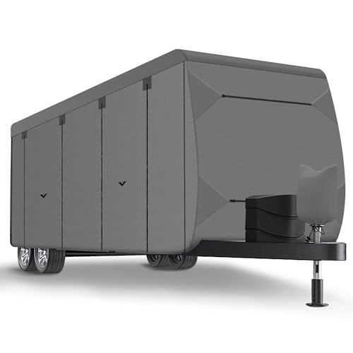 Wohnwagen-Schutzhülle für Wohnwagen wasserdicht frostsicher UV-geschützt UV-geschützte Wohnwagenhülle Universal-Wohnwagenhülle 400-450cm