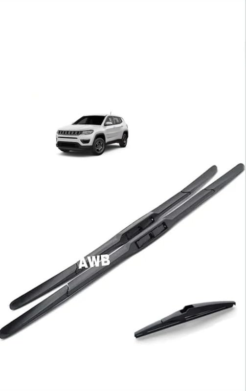 AWB® Specific Hybrid Wiper Blades Front With Rear Wiper Blade Set Compatible with Jeep Compass 24"+18"+10" (Set of 3)-image-16