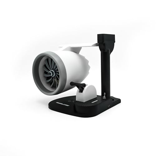 Image of New Desktop Jet Engine Model with Humidifier and Colorful Lights - Creative Aviation-Inspired Tech Decor Gift (Blue)
