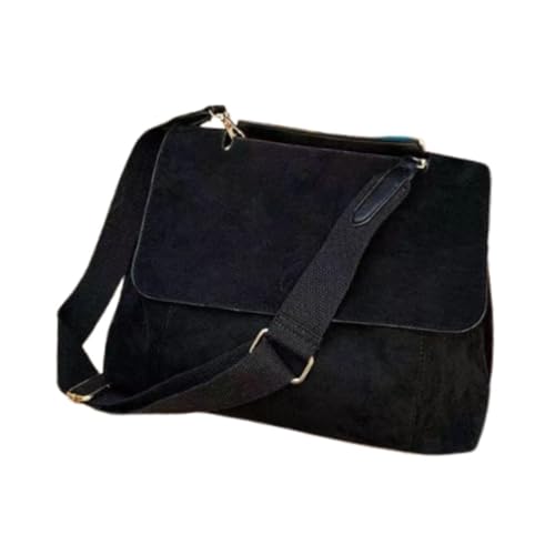 Sac à main femme bandoulière fourre-tout hobo en peluche noir