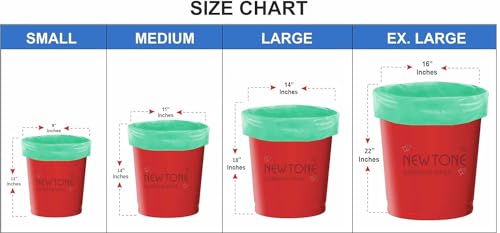 HETOPETO Biodegradable Garbage Bags for Dustbin - Large 17 x 19 Inches | 30 bags per Roll Trash Bag Eco Friendly Garbage Disposal Bags Dustbin Bag(Small) Green|M-Grn17*19 Waste 30bag s - Image 5 thumbnail