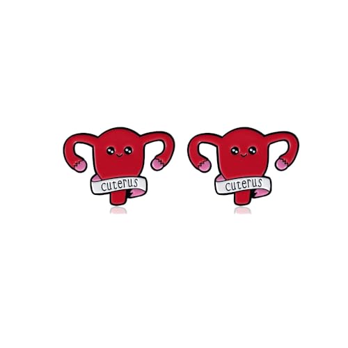 Image of Uterus Ovary Pin Feminist Medical Symbol Female Organ Gynecologist Nurse Gift Jewelry Brooch Pins