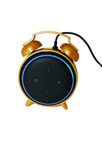 Suporte Echo Dot 3a Geração Modelo Relógio Despertador Dourado