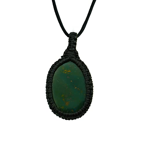 Image of REMEDYWALA Gemstone Macrame Pendant for Reiki & Crystal Healing, Natural Stone