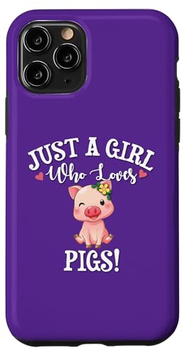 Funny Womens Moms Girl Who Loves Pigs Cute Show Pig Lover �X�}�z�P�[�X iPhone 11 Pro �p