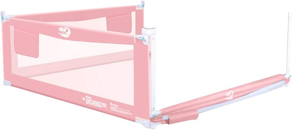 Barrières de lit bébé pour sécuriser un grand matelas rose de 2m