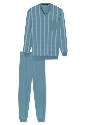 Preisvergleich Produktbild Schiesser Herren Schlafanzug lang-Comfort Nightwear Pyjamaset, blaugrau_181162, 52