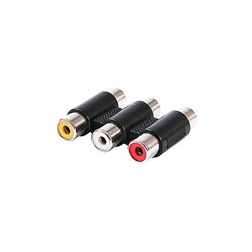 Adaptador conector 3 RCA hembra a hembra miniatura 1