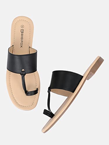Image of Big Fox Toe Ring Slip On Flat Sandals For Women