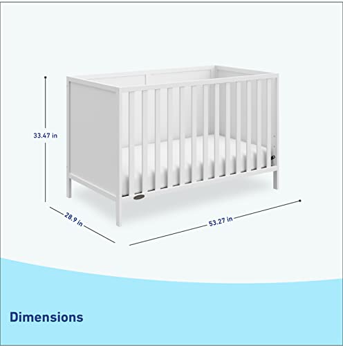 Graco Theo Convertible Crib (White) – Converts From Baby Crib To Toddler Bed And Daybed, Fits Standard Full-Size Crib Mattress, Adjustable Mattress Support Base #TOP6