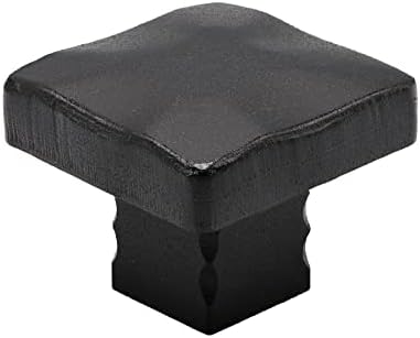 Hearth Creek Hammered Black Square Cabinet Door Knob - 4 Pack