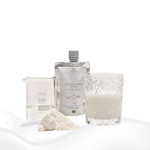 Biolactea - Leche de Burra en Polvo 65 gr - Leche en Polvo Pasteurizada y Liofilizada - Bebida Ecológica para Todas las Edades - Fuente Rica en Proteínas - Refuerza el Sistema Inmunológico