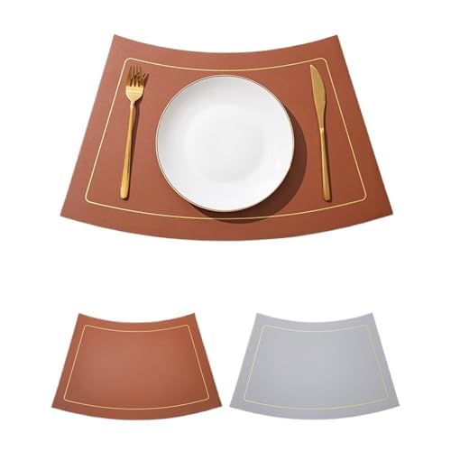 Napperon en cuir PU isolé à l'huile et imperméable pour table