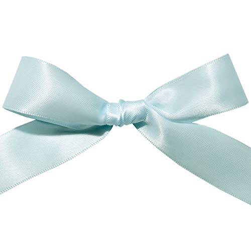 Image of Morex Ribbon Double Face Satin Ribbon, 7 /8 inch x 50 Yd, Blue Vapor