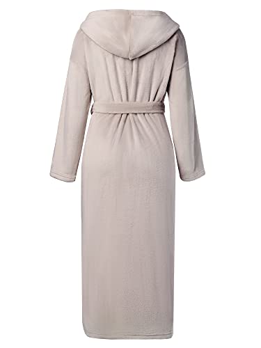 Sioro Fleece Robe For Women Plush Warm Bathrobe Fluffy Soft Spa Long Robe Pjs Loungewear S-Xl #TOP2