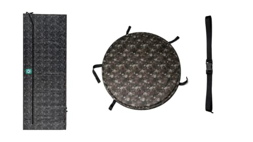 Image of Insulated Water Tank Cover for Overhead Tanks Aluminium Foil Bubble Insulation Heat & Cold Protection Waterproof Fabric UV Resistant Buckle Straps 500-2000 L (FOREST CAMOUFLAGE, 1500 LTR)