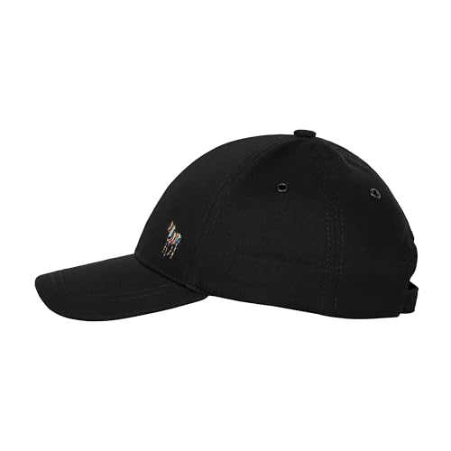 Logo Zebra ricamato Paul Smith Ps Uomo Cotone Biologico Zebra Logo Baseball Cap, nero, Taglia unica