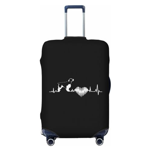 English Springer Spaniel Travel Luggage Cover Suitcase Protector Fits 18-21 Inch Case(Black,S)