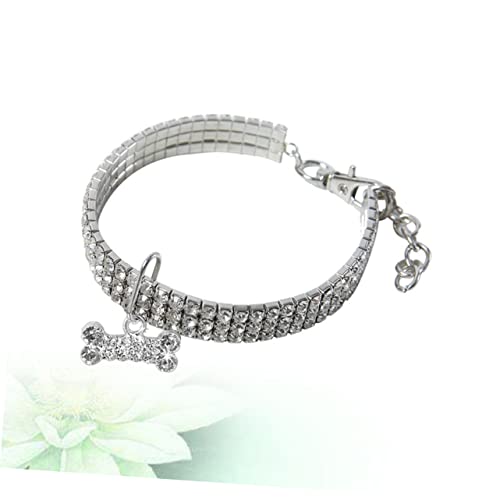 Collier élastique pour chien extensible avec strass et boucle sécurisée Housoutil - 5
