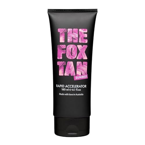 The Fox Tan Rapid Accelerator, Accelerator Lotion For Sunbed Tanning, Creates Darker, Faster & Long-Lasting Tans, Vegan & Cruelty-Free, 180mL