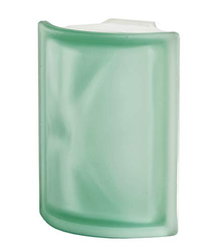 Bloque de Vidrio Verde 90º Pegasus satinado ondulado para interiores 2
