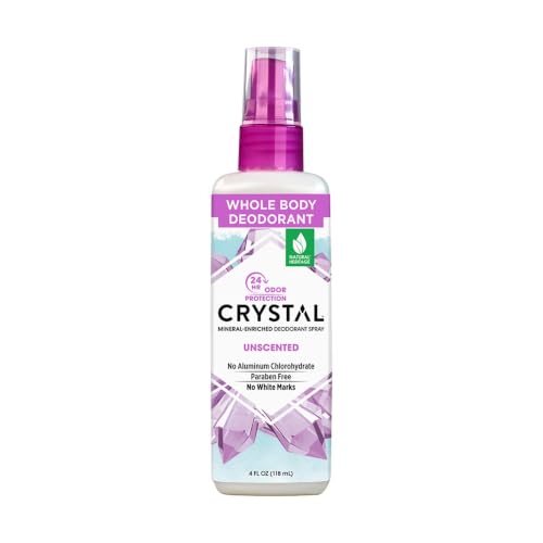 Crystal Essence Mineral Deodorant Spray Unscented All Over Body Deodorant 4 Fl Oz