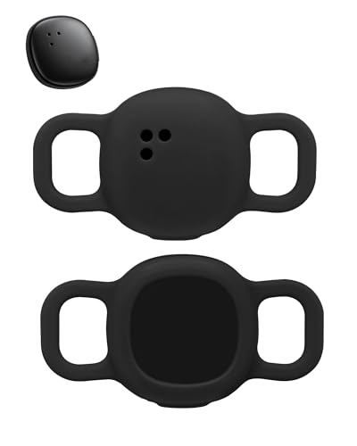 2pack Protective Case for Tile sticker 2024 Tags Anti-Loss Tracker Silicone Durable and Stylish Cover,Waterproof,Anti-fall,Dogs,Cats Locator Case, Black