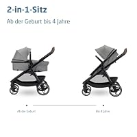 Maxi-Cosi Zelia Select Trio, Baby Kinderwagen 3 in 1 mit Kindersitz, 0–4 Jahre (0–22 kg), Einhändig Klappbar, Kompaktes und Wendbares Kinderwagen Set, Mit CabrioFix S i-Size-Kindersitz, Grau – Ansicht 3