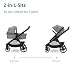 Maxi-Cosi Zelia Select Trio, Baby Kinderwagen 3 in 1 mit Kindersitz, 0–4 Jahre (0–22 kg), Einhändig Klappbar, Kompaktes und Wendbares Kinderwagen Set, Mit CabrioFix S i-Size-Kindersitz, Grau