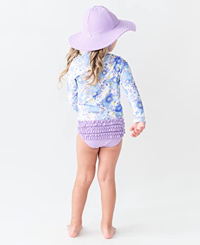 Image of RuffleButts Baby /Toddler Girls UPF 50+ Sun Protective Wide Brim Swimwear Sun Hat