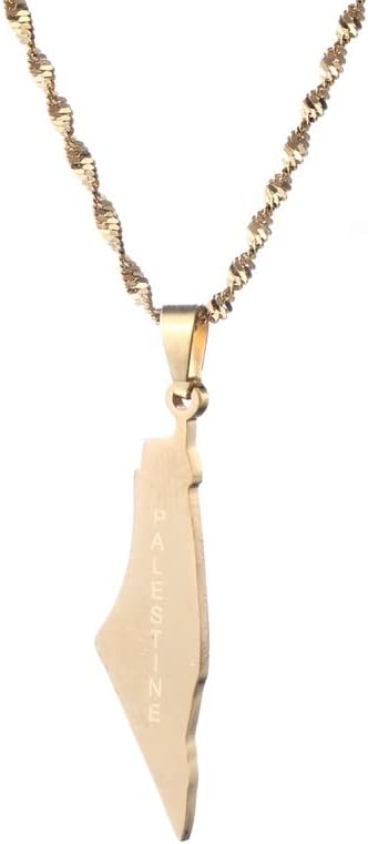Palestine Pendant Necklace - Stainless Steel Chain With Gold Or Silver Finish